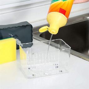 img 2 attached to 🧽 Convenient 2-in-1 Soap Dispenser with Sponge Caddy for Kitchen - 13Ounces