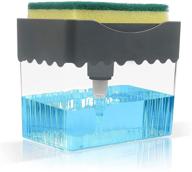 🧽 convenient 2-in-1 soap dispenser with sponge caddy for kitchen - 13ounces logo