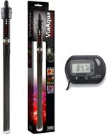 🐠 efficient viaaqua 300-watt quartz glass submersible heater: aquarium thermometer & suction cup combo логотип