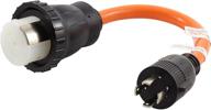 🔌 ac works rv marine detachable adapter - 50amp (l14-30p 30a 4-prong locking plug-flexible) logo