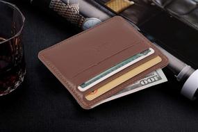 img 3 attached to 🔒 Leather Minimalist Wallets with Enhanced Block-Feature for Optimal Security