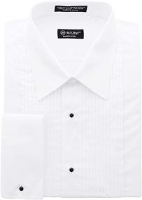 img 3 attached to 👔 Stylish Milani Tuxedo Shirt with French Cuffs for Men's Wardrobe