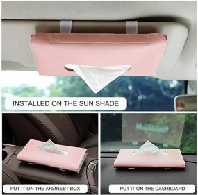 img 3 attached to 🎀 Refillable Car Visor Mask Holder in Pink for up to (20) 3-ply Masks