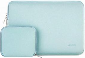 img 4 attached to MOSISO Neoprene Laptop Sleeve for MacBook Air 11 & Various Brands, Mint Green – Includes Small Case