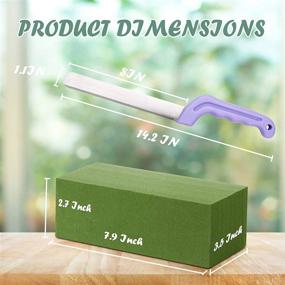 img 3 attached to TAOPE 7 PCS Floral Foam Set: Green Styrofoam Blocks with Florist Knife, Ideal for Flower Arrangement Supplies, Wedding & Party Decorations