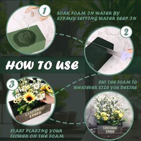 img 1 attached to TAOPE 7 PCS Floral Foam Set: Green Styrofoam Blocks with Florist Knife, Ideal for Flower Arrangement Supplies, Wedding & Party Decorations