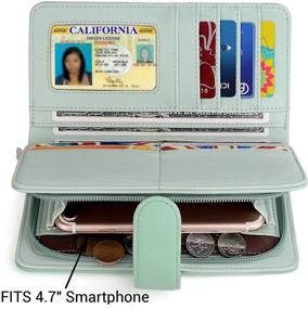 img 2 attached to 👛 UTOLeather RFID Blocking Smartphone Wallets for Women with Ample Storage