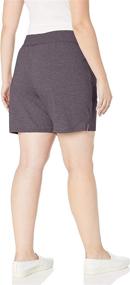 img 2 attached to Just My Size Women's Plus Cotton Jersey Pull-On Shorts - Plus Size Comfortable Shorts