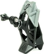 dango design gripper mount - action camera universal clamp mount for motorcycle, powersports helmets & more - stealth black logo