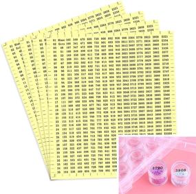 img 4 attached to 🌈 Vibrant Color Number Stickers - 517 Waterproof Labels for Diamond Painting Kits, Ideal for Accessory Storage & Painting with Diamonds - Perfect for Adults and Kids (4 Sheet)