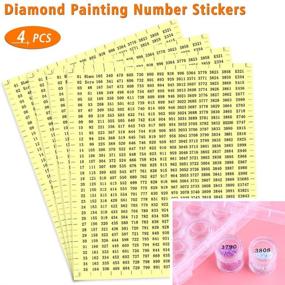 img 2 attached to 🌈 Vibrant Color Number Stickers - 517 Waterproof Labels for Diamond Painting Kits, Ideal for Accessory Storage & Painting with Diamonds - Perfect for Adults and Kids (4 Sheet)