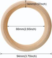 🔗 set of 5 penta angel 3.7″ unfinished wooden rings - diy craft making, jewelry projects and connectors logo