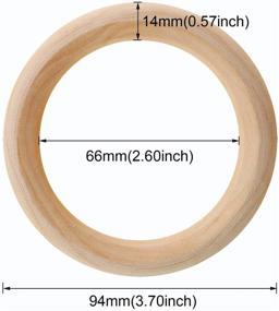 img 4 attached to 🔗 Set of 5 Penta Angel 3.7″ Unfinished Wooden Rings - DIY Craft Making, Jewelry Projects and Connectors