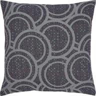 🛋️ rivet modern abstract circle throw pillow cover by amazon brand - 20 x 20 inch, grey логотип