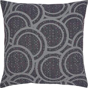 img 4 attached to 🛋️ Rivet Modern Abstract Circle Throw Pillow Cover by Amazon Brand - 20 x 20 Inch, Grey