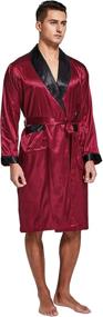 img 1 attached to 🛀 Candice Medium Burgundy Lightweight Bathrobe Sleepwear