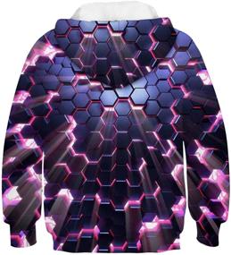 img 2 attached to Chaos World Boys' Hoodie: Realistic 3D Print Hooded Sweatshirt with Galaxy Animal Pattern