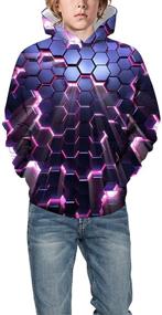 img 1 attached to Chaos World Boys' Hoodie: Realistic 3D Print Hooded Sweatshirt with Galaxy Animal Pattern