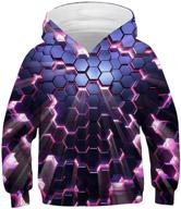 chaos world boys' hoodie: realistic 3d print hooded sweatshirt with galaxy animal pattern logo