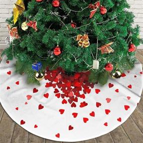 img 2 attached to ❤️ Enhance Your Holiday Décor with the Valentines Composition of The Hearts Christmas Tree Skirt: 36 Inch of Festive Beauty and Elegance!