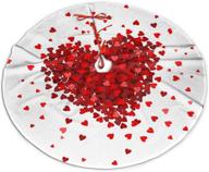 ❤️ enhance your holiday décor with the valentines composition of the hearts christmas tree skirt: 36 inch of festive beauty and elegance! логотип