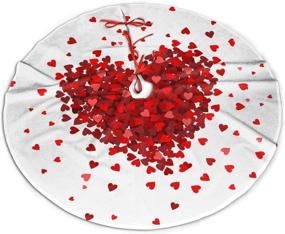 img 4 attached to ❤️ Enhance Your Holiday Décor with the Valentines Composition of The Hearts Christmas Tree Skirt: 36 Inch of Festive Beauty and Elegance!