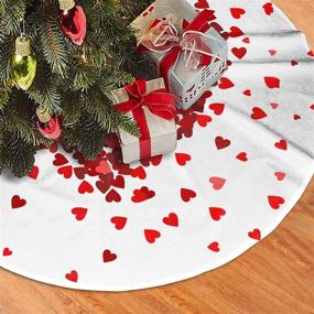 img 3 attached to ❤️ Enhance Your Holiday Décor with the Valentines Composition of The Hearts Christmas Tree Skirt: 36 Inch of Festive Beauty and Elegance!