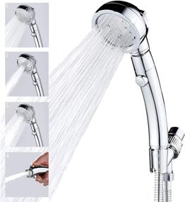 img 3 attached to 🚿 Premium Handheld Shower Head Set with 59Inch Stainless Steel Hose, Adjustable Holder, and 360 Degree Rotation for High Pressure & Convenience - Includes On/Off Switch and 3 Spray Modes for Ultimate RV Bathroom Shower Experience