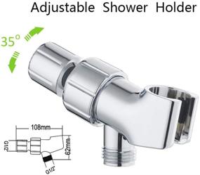 img 1 attached to 🚿 Premium Handheld Shower Head Set with 59Inch Stainless Steel Hose, Adjustable Holder, and 360 Degree Rotation for High Pressure & Convenience - Includes On/Off Switch and 3 Spray Modes for Ultimate RV Bathroom Shower Experience