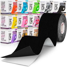 img 4 attached to 🏥 Black Kinesiology Tape (1 Pack) - Medical Grade Uncut 5cm x 5m Roll - Ideal for Athletic Sports Physio Strapping and Muscle Injury Support - Includes eGuide