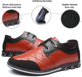 img 1 attached to 👞 Outdoor Business Leather Loafers with Breathable Design