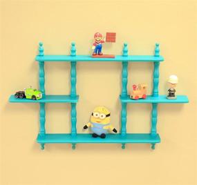 img 4 attached to Frenchi Home Furnishing Kid's 3-Tier Wall Shelves – Stylish and Functional Storage Solution for Children