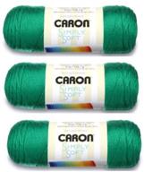 🟩 caron simply soft yarn 6 oz medium (4) weight (3-pack) in kelly green logo