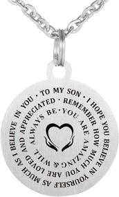 img 4 attached to Family Necklace Stainless Waterproof Birthday Boys' Jewelry