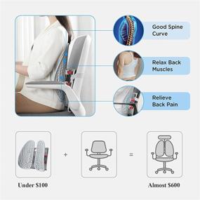 img 2 attached to Leband Lumbar Back Support: Ergonomic Office Chair Cushion for Back Pain Relief & Posture Improvement with Adjustable Backrest