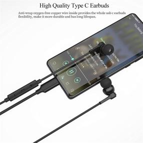 img 1 attached to 🎧 HiFi USB C Earbuds: Noise Cancelling Type C Headphones for Samsung S20/S20+, Note 10/Note 20, Huawei P20 Pro, Google Pixel 4/3/2 XL, OnePlus 7T Pro/8 Pro