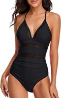 missvog halter crochet cutout swimsuit women's clothing logo