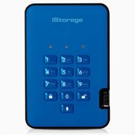 💾 istorage diskashur2 ssd 128gb blue - password protected secure portable solid state drive - dust and water resistant, portable, military grade hardware encryption - usb 3.1 is-da2-256-ssd-128-be logo