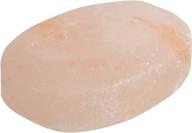 🌸 pure himalayan salt works flat oval massage stone: hand carved pink crystal stone for effective massage therapy, deodorizing, salt and sugar scrubs - 2.5” w x 3.5” l x 1” d logo