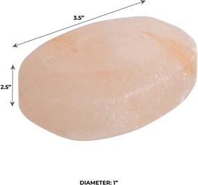 img 3 attached to 🌸 Pure Himalayan Salt Works Flat Oval Massage Stone: Hand Carved Pink Crystal Stone for Effective Massage Therapy, Deodorizing, Salt and Sugar Scrubs - 2.5” W x 3.5” L x 1” D