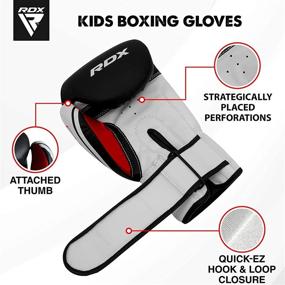 img 3 attached to 🥊 RDX Kids Boxing Gloves: 6oz 4oz Junior Training Mitts for Muay Thai Sparring MMA Kickboxing Fighting and Youth Games Fun