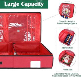 img 1 attached to MejorChoy Wrapping Organizer Christmas Ornament Storage & Organization