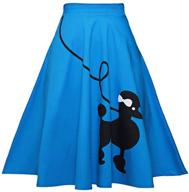 👗 zezclo vintage pleated poodle skirt with zipper - women's clothing logo