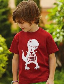 img 2 attached to Tstars Valentines T Rex Toddler T Shirt Boys' Clothing