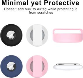 img 3 attached to 🐶 [4 Pack] JOSMAX Airtag Dog Collar Holder – Waterproof Silicone Pet Collar Case Cover for Apple Airtags 2021 – Anti-Lost Design for Cat Dog Collars & Backpack Accessories (#01)