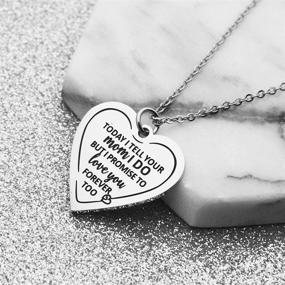 img 2 attached to 🎁 JINGMARUO Stepson Stepdaughter Gift - Today I Do & Promise to Love You Necklace for Stepmom/Stepdad