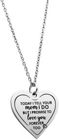 img 3 attached to 🎁 JINGMARUO Stepson Stepdaughter Gift - Today I Do & Promise to Love You Necklace for Stepmom/Stepdad