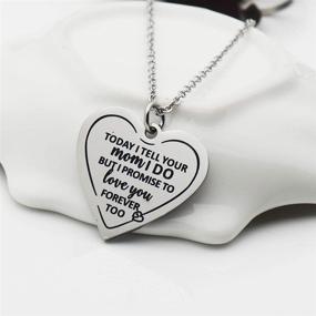 img 1 attached to 🎁 JINGMARUO Stepson Stepdaughter Gift - Today I Do & Promise to Love You Necklace for Stepmom/Stepdad