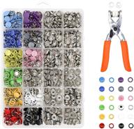 🔒 240 sets 9.5mm metal snaps buttons with fastener pliers press kit tool – 12 colors | metal press studs for leather rivets, children's bodysuit, romper, apron, clothing, bib, sewing and crafting | lesnala logo