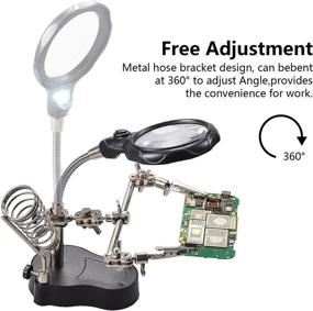 img 1 attached to 🔍 Enhanced Vision: Adjustable Magnifying Glass Light Stand for Precise Detailing